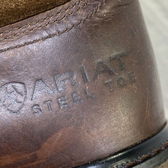Ariat Groundbreaker Pull On Steel Toe 9 D Brown Round Toe 10014241 Work Boots - Picture 13 of 14